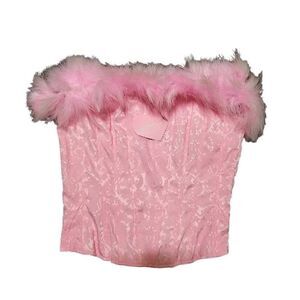 Sugar Thrillz Turnout For What Jaquard and Marabou Bustier